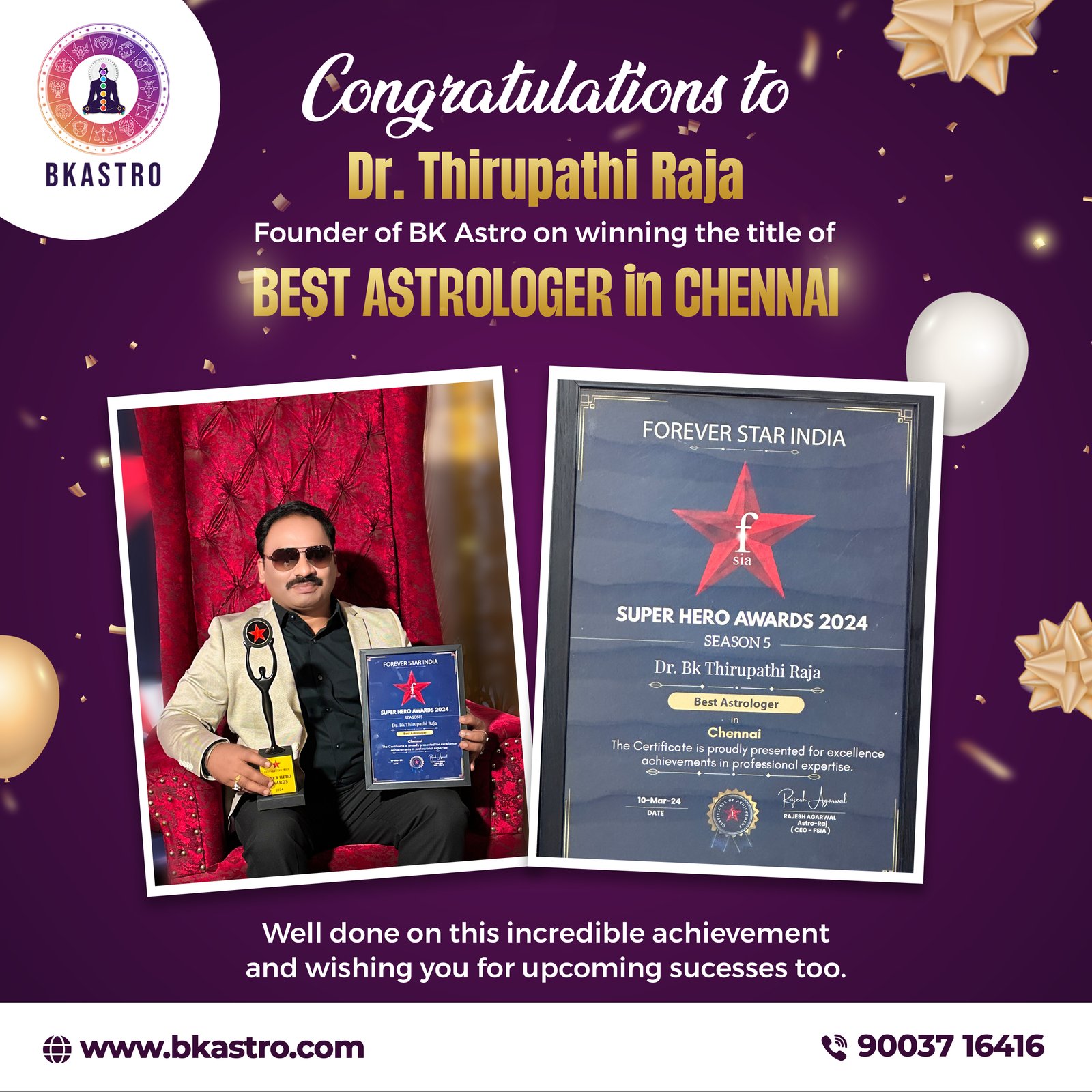 Award winning astrologer in chennai
